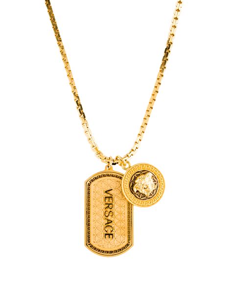 versace medusa necklace with tag